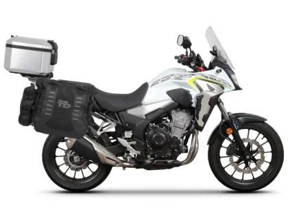 Kompletná sada sedlových brašní SHAD TERRA TR40 adventure a hliníkového kufra SHAD TERRA 48L vrátane montážnej sady SHAD HONDA CB 500 X