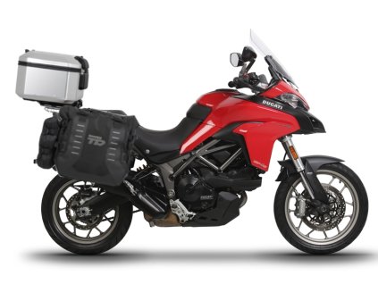 Kompletná sada sedlových brašní SHAD TERRA TR40 adventure a hliníkového kufra SHAD TERRA 55L vrátane montážnej sady SHAD DUCATI MULTISTRADA 950 / 1200 / 1260