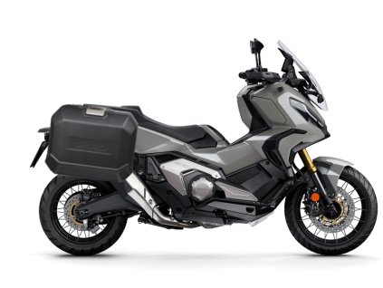 Kompletná sada bočných čiernych hliníkových kufrov SHAD TERRA BLACK , 47/47 litrov bočné kufre, vrátane montážnej sady SHAD HONDA X-ADV 750