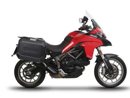 Kompletná sada bočných čiernych hliníkových kufrov SHAD TERRA BLACK , 36L/36/ bočné kufre, vrátane montážnej sady SHAD DUCATI MULTISTRADA 950 / 1200 / 1260