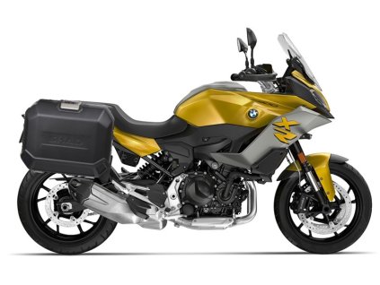 Kompletná sada bočných čiernych hliníkových kufrov SHAD TERRA BLACK , 47/47 litrov bočné kufre, vrátane montážnej sady SHAD BMW F 900 XR