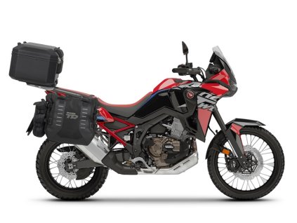 Kompletná sada sedlových brašní SHAD TERRA TR40 adventure a hliníkového kufra SHAD TERRA BLACK 37L vrátane montážnej sady SHAD HONDA CRF 1100 Africa Twin