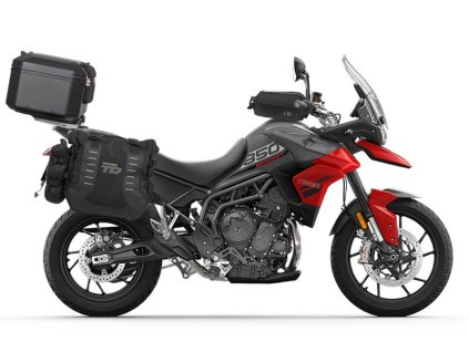Kompletná sada sedlových brašní SHAD TERRA TR40 adventure a hliníkového kufra SHAD TERRA BLACK 37L vrátane montážnej sady SHAD TRIUMPH Tiger 900