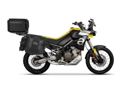 Kompletná sada bočných adventure vakov SHAD TERRA TR40 a hliníkového 55 L vrchného kufru ,vrátane montážnej sady SHAD APRILIA TUAREG 660