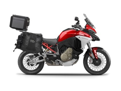 Kompletná sada bočných adventure vakov SHAD TERRA TR40 a hliníkového 55 L vrchného kufru ,vrátane montážnej sady SHAD DUCATI MULTISTRADA 1200 V4