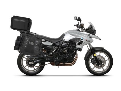 Kompletná sada bočných adventure vakov SHAD TERRA TR40 a hliníkového 55 L vrchného kufru ,vrátane montážnej sady SHAD BMW F650GS/F700GS/F800GS