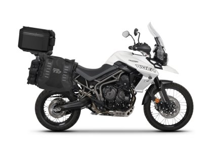 Kompletná sada bočných adventure vakov SHAD TERRA TR40 a hliníkového 55 L vrchného kufru ,vrátane montážnej sady SHAD TRIUMPH TIGER 800