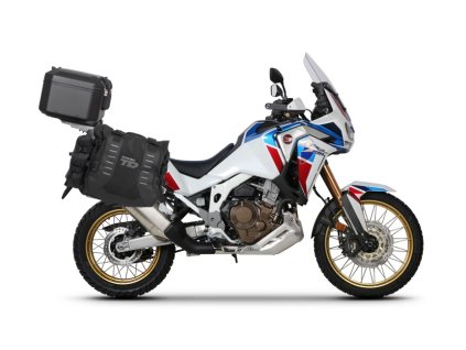 Kompletná sada bočných adventure vakov SHAD TERRA TR40 a hliníkového 55 L vrchného kufru ,vrátane montážnej sady SHAD HONDA CRF 1100 L AFRICA TWIN ADVENTURE SPORT