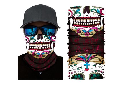 Multifunkční šátek TXR skull paint