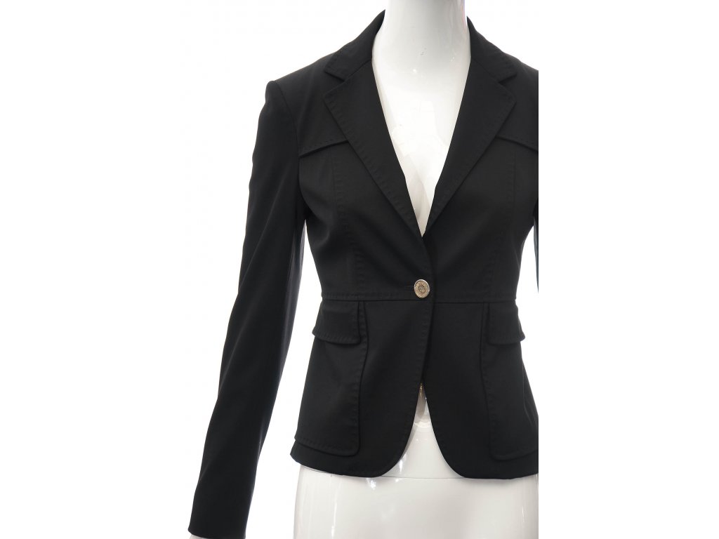 GUCCI luxusní černé vlněné sako 34 - Nana Vogue