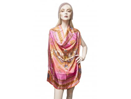 versace fantasticky hedvabny pestry satek 1
