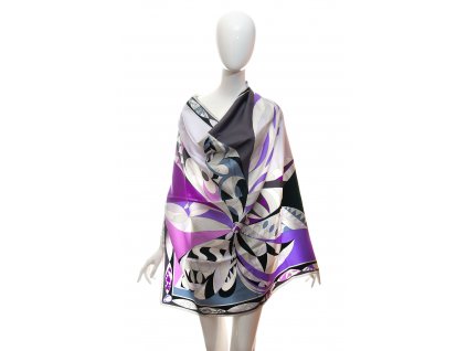 emilio pucci hedvabny satek s abstraktnim vzorem 1