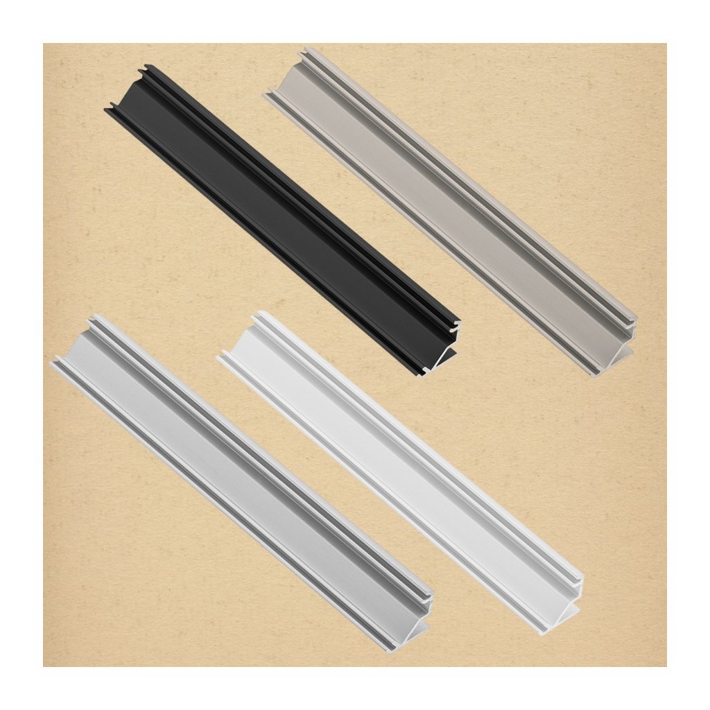GLAX - LED lišta GLAX hliník uhlová 2000 mm (Variant Farba Hliník)