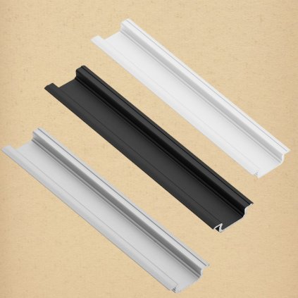 GLAX - LED lišta GLAX hliník zafrézovacia 3000 mm, (Variant Farba Čierna)