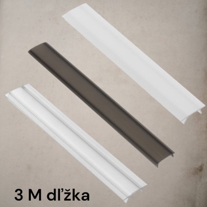 GLAX MINI - Krycia lišta  , 3 m (Variant Farba Biela - Mliečna)