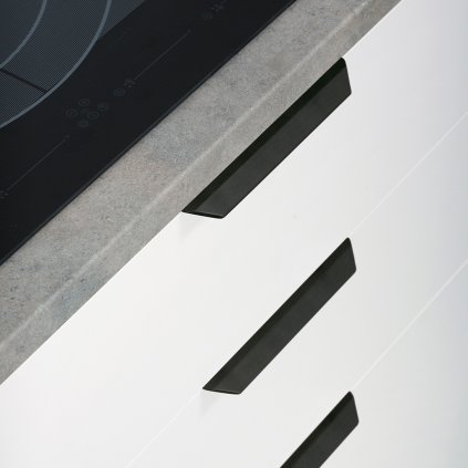 Úchytka - Viefe VANN, Čierna matná (VAR ROZTEC 256 mm)