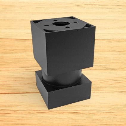 Nožička štvorec, 45x45 mm, Čierna matná (Variant Dľžka 100 mm)