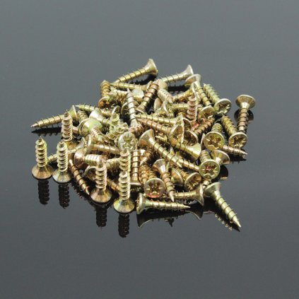 Drevoskrutka - zapustená hlava, žltý zinok, 3,5 x (Variant Dľžka 16 mm)