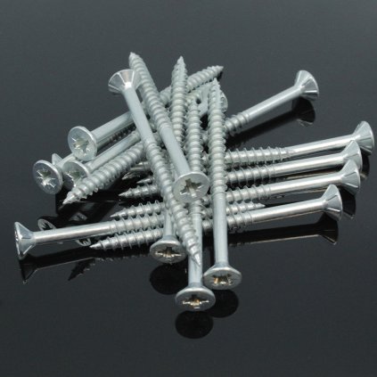 Drevoskrutka - zapustená hlava, biely zinok, 6 x (Variant Dľžka 70 mm)