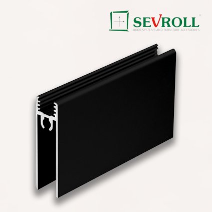 SEVROLL - rám vodorovný spodný - Čierna brúsená (Variant Dľžka 3000 mm)