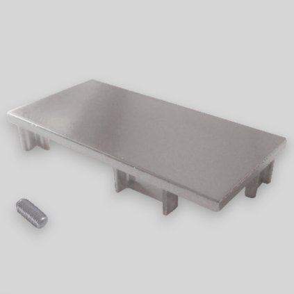 S056/z3 - Záslepka plná hliníková  LED ľavá - pre profil S056/LED (Variant Farba Hliník)