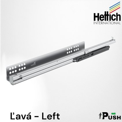 Hettich-QUADRO V6 EB23 plnovýsuv Push to Open ľavý (Variant Dľžka 450 mm)
