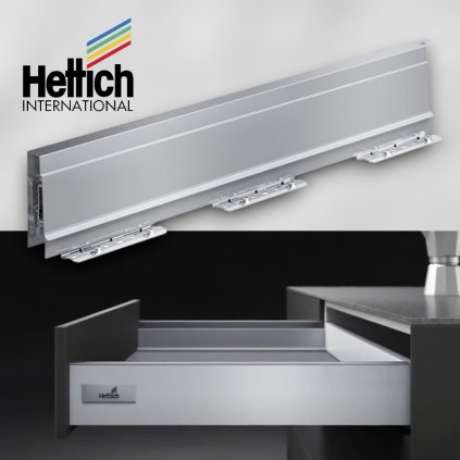 Hettich - ATIRA - Bok 70mm striebro ľavý (Variant Dľžka 300 mm)
