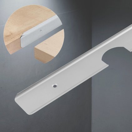 Lišta na pracovnú dosku - rohová, 28 mm (Variant Farba Hliník)