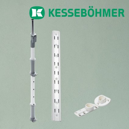 Kesseboehmer - LeMans II tyč + bočné uch. 650-800 mm (Variant Farba Biela)