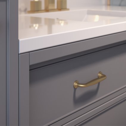 Úchytka - STILO, Zlatá brúsená (VAR ROZTEC 160 mm)