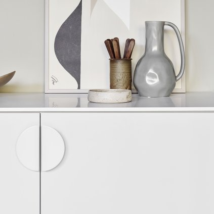 Úchytka - Furnipart HORIZON / Biela matná (VAR ROZTEC 64 mm)