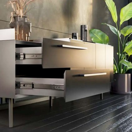 Úchytka - NYXA, Grafitová (VAR ROZTEC 128 mm)