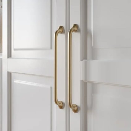 Úchytka - FABRICIO, Zlatá brúsená (VAR ROZTEC 192 mm)