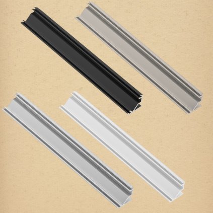 GLAX - LED lišta GLAX hliník uhlová 3000 mm (Variant Farba Čierna matná)