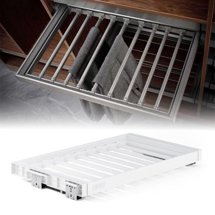 Výsuvný vešiak na nohavice WB-662, Biela (Variant Dľžka 800 mm)