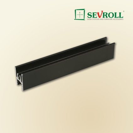 SEVROLL - rám vodorovný horný 10 mm, Čierna matná (Variant Dľžka 3000 mm)