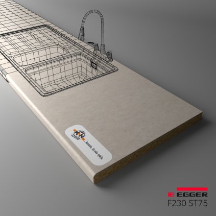 EGGER - Pracovná doska - F230 ST75 - Pietra Fananao svetlo sivá (Variant Dľžka 2050 mm, Variant Šírka 920 mm)