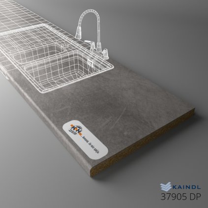 KAINDL - Pracovná doska - 37905 DP - Betón (Variant Dľžka 4100 mm, Variant Šírka 600 mm)