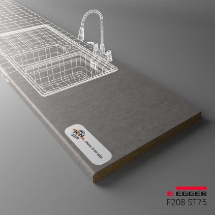 EGGER - Pracovná doska - F208 ST75 - Pietra Fanano sivá (Variant Dľžka 2050 mm, Variant Šírka 920 mm)