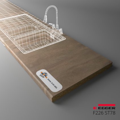 EGGER - Pracovná doska - F226 ST78 - Titanit Pieskovo bežový (Variant Dľžka 4100 mm, Variant Šírka 920 mm)