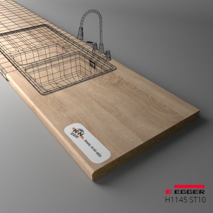 EGGER - Pracovná doska - H1145 ST10 - Dub Bardolino prírodný (Variant Dľžka 4100 mm, Variant Šírka 920 mm)