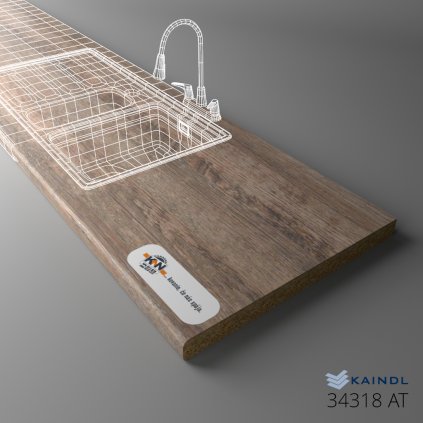 KAINDL - Pracovná doska - 34318 AT - Borovica medená (Variant Dľžka 2050 mm, Variant Šírka 900 mm)