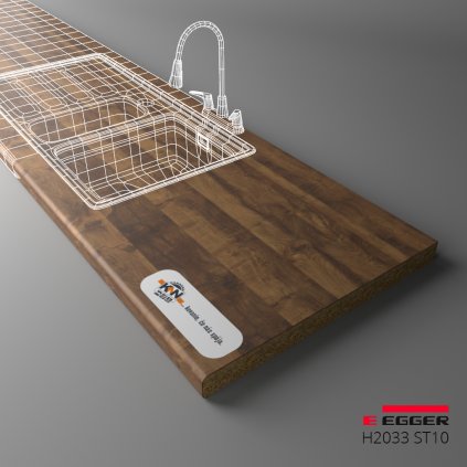 EGGER - Pracovná doska - H2033 ST10 -  Dub hunton tmavý (Variant Dľžka 4100 mm, Variant Šírka 920 mm)