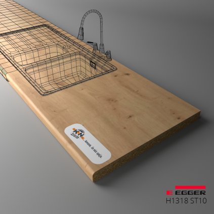 EGGER - Pracovná doska - H1318 ST10 - Dub divoký prírodný (Variant Dľžka 2050 mm, Variant Šírka 600 mm)