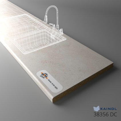 KAINDL - Pracovná doska - 38356 DC - Natural Stone (Variant Dľžka 4100 mm, Variant Šírka 900 mm)