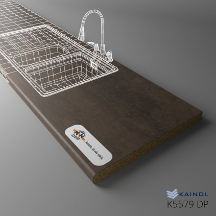 KAINDL - Pracovná doska - K5579 DP - Oxid Dark Brown (Variant Dľžka 4100 mm, Variant Šírka 900 mm)