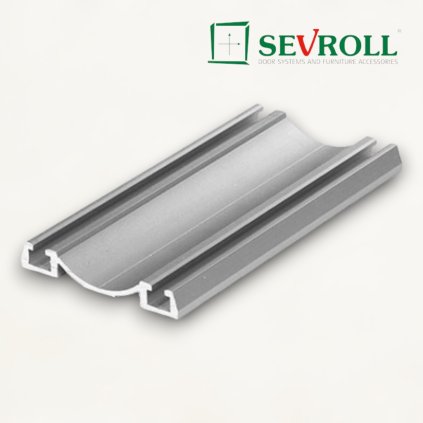 SEVROLL - spodné vedenie Elegant strieborná (Variant Dľžka 3000 mm)