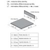 LINOS-A/84 mm sivý, výsuv s tlmením (Variant Dľžka 450 mm)