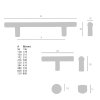 Úchytka - ITALIANO relingová vrúbkovaná,  Zlatá matná (VAR ROZTEC 320 mm)