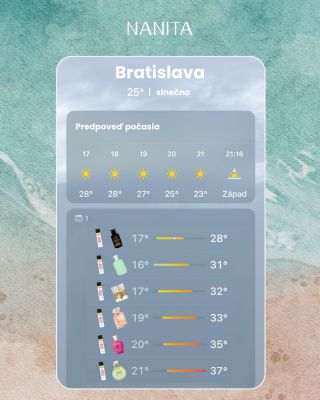 🌡️ Tropické teploty? Žiadny stres! Urobte si radosť novým parfémom - a pri každom nastriekaní si doprajte malé, voňavé...